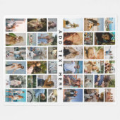 Custom 36 x photo collage Personalized  フリースブランケット (正面(横))