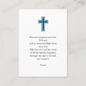 Custom 3.5" x 2.5" Funeral Photo Card with Cross  名刺 (裏面)