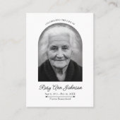 Custom 3.5" x 2.5" Funeral Photo Card with Prayer 名刺 (正面)
