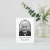 Custom 3.5" x 2.5" Funeral Photo Card with Prayer 名刺 (スタンド正面)