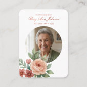 Custom 3.5" x 2.5" Funeral Photo Card with Prayer 名刺 (正面)