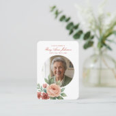 Custom 3.5" x 2.5" Funeral Photo Card with Prayer 名刺 (スタンド正面)