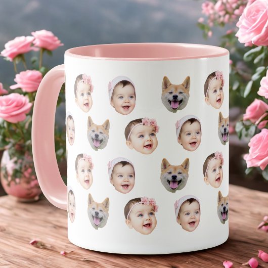 Custom 3 Baby Face Coffee Mug マグカップ