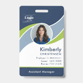 Custom 3 Color Modern Corporate Employee ID Badge バッジ