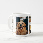 Custom 3 Photo Collage Dog Remembrance Coffee Mug コーヒーマグカップ (正面左)