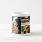 Custom 3 Photo Collage Dog Remembrance Coffee Mug コーヒーマグカップ (中央)