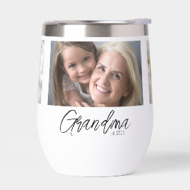 Custom 3 Photo Grandma Established Year