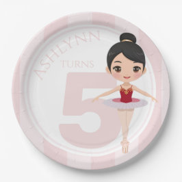 Custom 3D Cute Red Ballerina for Girls Birthday |  ペーパープレート