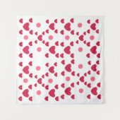 Custom 3D Jelly Hearts & Polka Dots Cute Pattern タペストリー (正面(横))