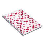 Custom 3D Jelly Hearts & Polka Dots Cute Pattern ノートブック (右側)