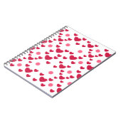 Custom 3D Jelly Hearts & Polka Dots Cute Pattern ノートブック (左側)