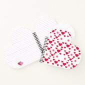 Custom 3D Jelly Hearts & Polka Dots Cute Pattern ノートブック (内部)