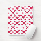 Custom 3D Jelly Hearts & Polka Dots Cute Pattern マウスパッド (マウス)