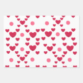 Custom 3D Jelly Hearts & Polka Dots Cute Pattern ラッピングペーパーシート (正面3)