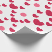 Custom 3D Jelly Hearts & Polka Dots Cute Pattern ラッピングペーパー (角)