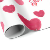 Custom 3D Jelly Hearts & Polka Dots Cute Pattern ラッピングペーパー (ロールコーナー)