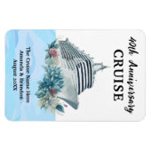 Custom 40th Anniversary Cruise Cabin Door マグネット (横)