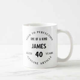 Custom 40th Birthday Mug - Aged to Perfection - Pe コーヒーマグカップ