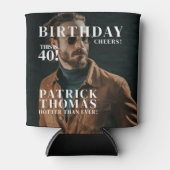 Custom 40th Birthday Party Magazine Cover Cheers 缶クーラー (正面)