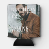 Custom 40th Birthday Party Magazine Cover Cheers 缶クーラー (裏面)