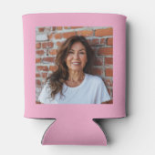 Custom 40th Birthday Pink Gold With Photo 缶クーラー (裏面)