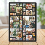 Custom 42 Photo Collage フォトプラーク<br><div class="desc">Make your own photo display plaque featuring 42 of your cherished photo memories in a modern grid style photo collage. Simply add your pictures for custom photo home decor or personalized gift for family and friends.</div>