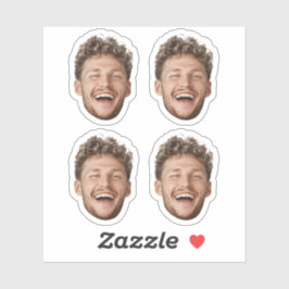 Custom 4 Face Sticker – Funny Personalized Photo シール
