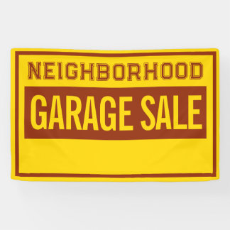 Custom 4 ft Garage Sale Banner 横断幕