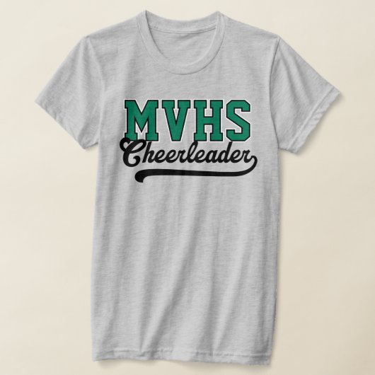 Custom 4 Letter High School Initials Cheerleader Tシャツ (レイダウン)