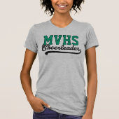 Custom 4 Letter High School Initials Cheerleader Tシャツ (正面)