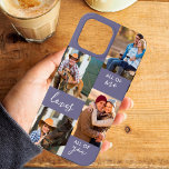 Custom 4 Photo All of Me Loves All of You Purple iPhone 13 Pro Maxケース<br><div class="desc">Personalized Phone case for iphone 13 pro max (and many other models). The case features a custom photo collage with 4 of your favorite photos and the wording "All of Me Loves All of You". The photo template is set up ready for you to add your photos, which are displayed...</div>