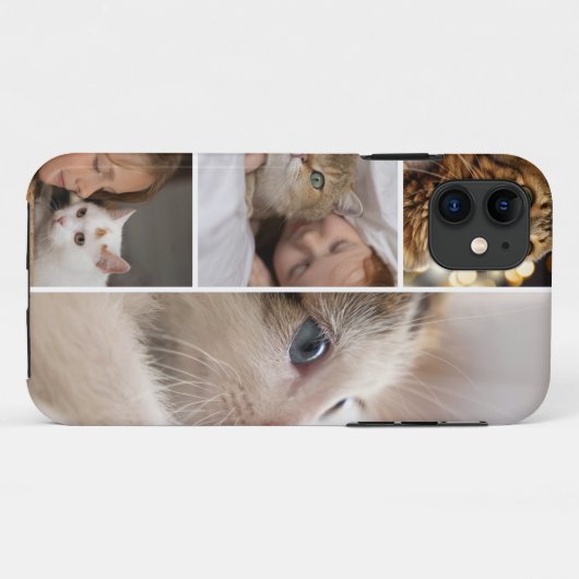 Custom 4 Photo Collage Case-Mate iPhone 11 Case iPhoneケース (裏面(横))