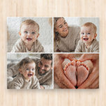Custom 4 Photo Collage Cute Baby  ジグソーパズル<br><div class="desc">Piece together the sweetest memories with this Custom 4-Photo Collage Cute Baby Jigsaw Puzzle. Featuring four of your favorite baby photos in an adorable layout, this puzzle turns precious moments into a fun, interactive keepsake. Add your baby’s name, birthdate, or a loving message for a personal touch that makes it...</div>