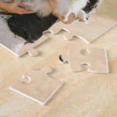 Custom 4 Photo Collage with Monogram and Name ジグソーパズル (側面)