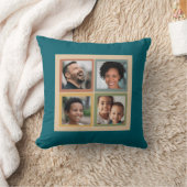 Custom 4-Photo Family Collage クッション (ブランケット)