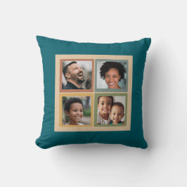 Custom 4-Photo Family Collage クッション