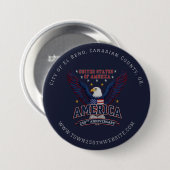 Custom 4th of July City  Bulk Promo 缶バッジ (正面&裏面)