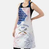 Custom 4th of July Dad Holiday BBQ エプロン (インサイチュ)