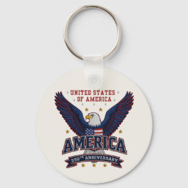 Custom 4th of July QR Business Promo キーホルダー