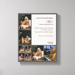 Custom 50th Birthday Photo Collage Canvas Print キャンバスプリント