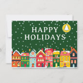 Custom 5Photo Happy Holiday Cute Colorful Card 招待状 (正面)