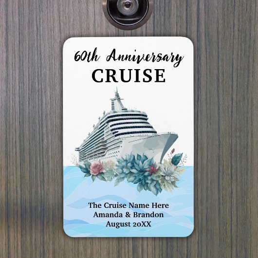 Custom 60th Anniversary Cruise Cabin Door マグネット