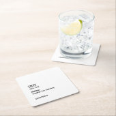 Custom 60th Birthday Funny Museum Label Chic スクエアペーパーコースター (インサイチュ)