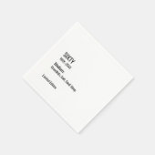 Custom 60th Birthday Funny Museum Label Chic スタンダードカクテルナプキン (角)