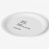 Custom 60th Birthday Funny Museum Label Chic ペーパープレート (アングル)