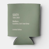 Custom 60th Birthday Funny Museum Label Chic 缶クーラー (正面)