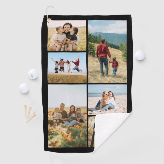 Custom 6 Photo Collage ゴルフタオル (インサイチュ)