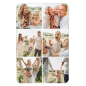 Custom 6 Photo Collage Modern Simple  マグネット (縦)