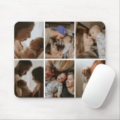Custom 6 Photo Collage Personalized Family Kids マウスパッド (マウス)