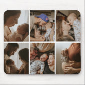 Custom 6 Photo Collage Personalized Family Kids マウスパッド (正面)